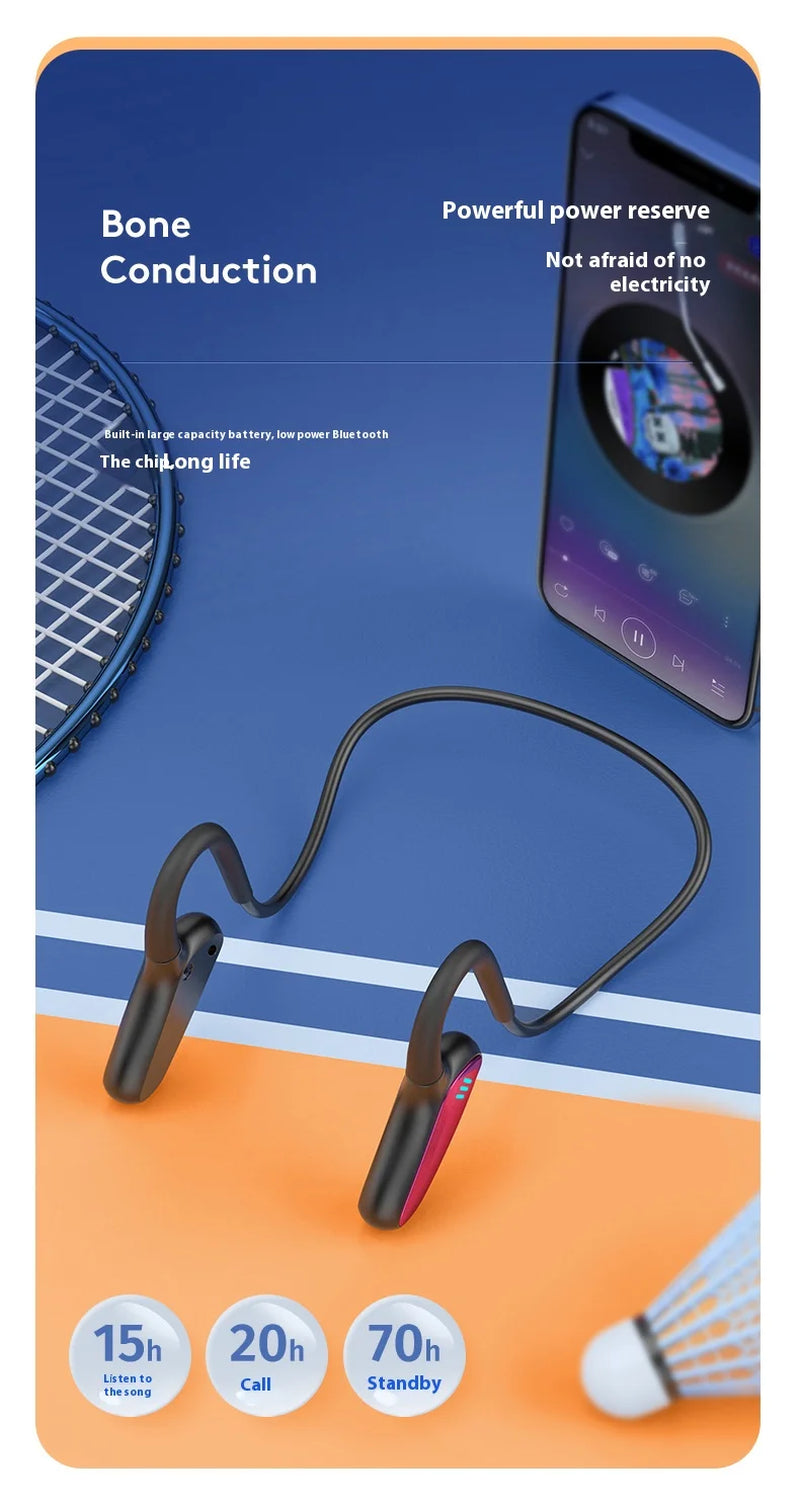 Wireless Bluetooth Headphones Neckband Headphones with Mic Bone Conduction Headphones Sports Headphones