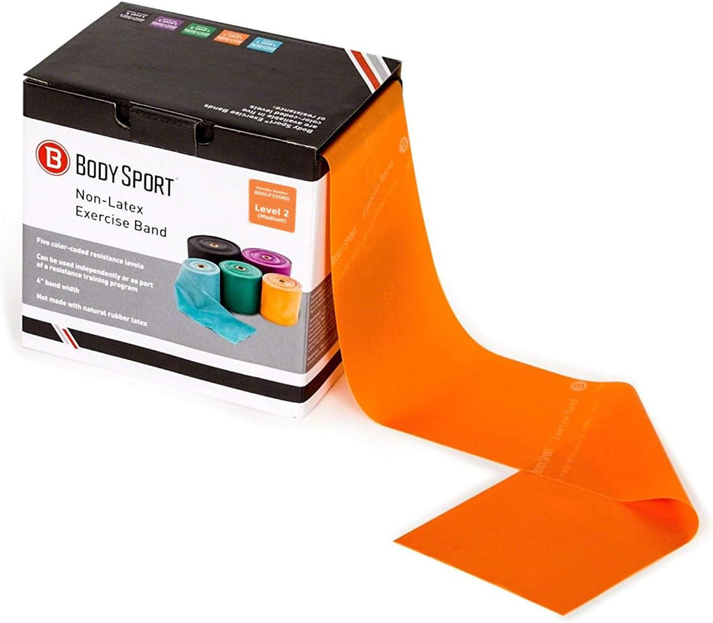 Exercise Band, 25 Yd. X 4 In. Roll - Home & Gym Fitness Equipment for Stretching, Strength Training & Physical Therapy