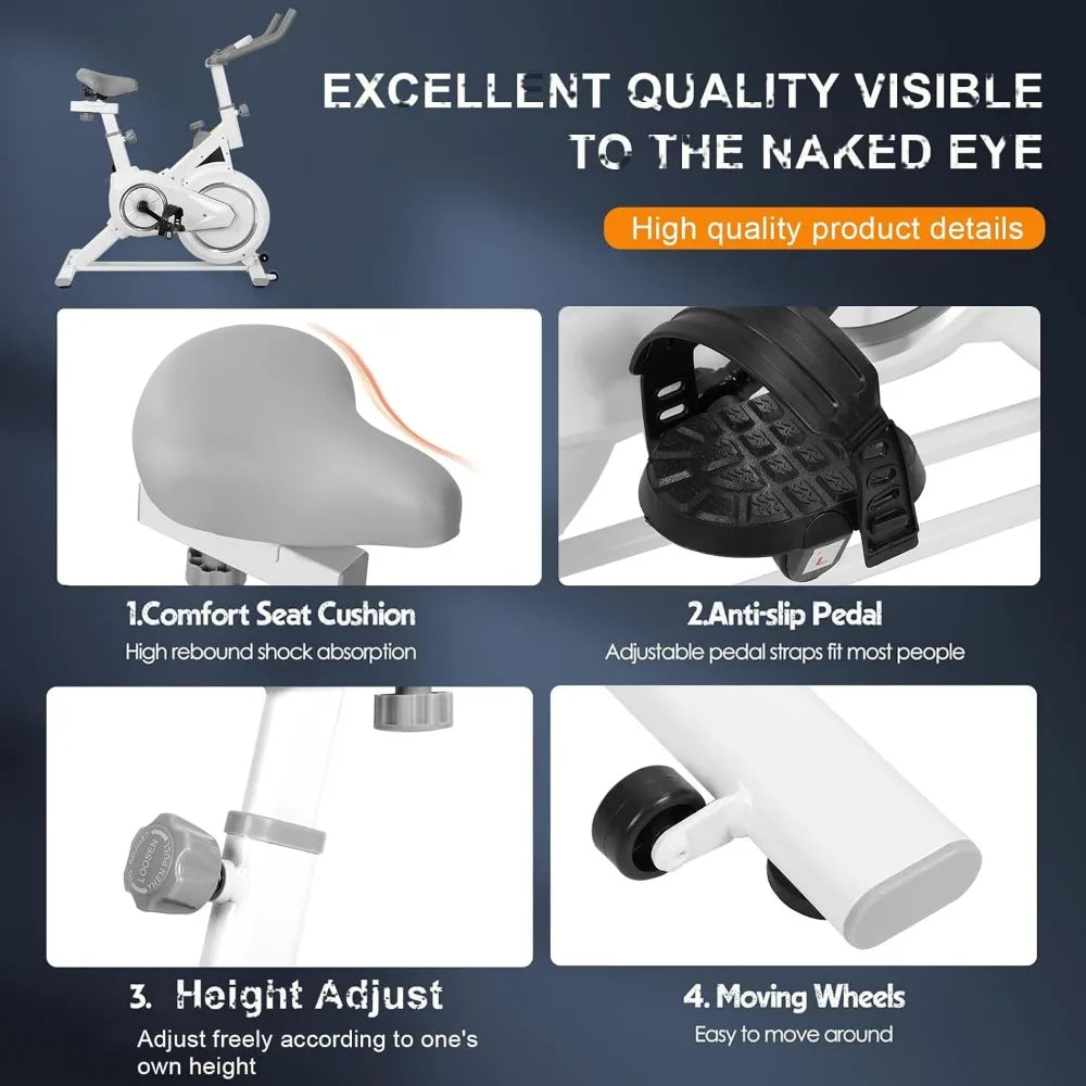 Exercise Bike, Stationary Exercise Bikes, Magnetic Resistance, Exercise Bike Indoor Cycling Bike, Upright Fitness Bike for Home