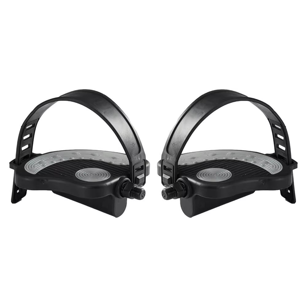 Exercise Bike Pedals Non-Slip Bike Pedals for Exercise Exercise Bike Pedals with Straps 1/2 for Spin Cycling Bike Indoor