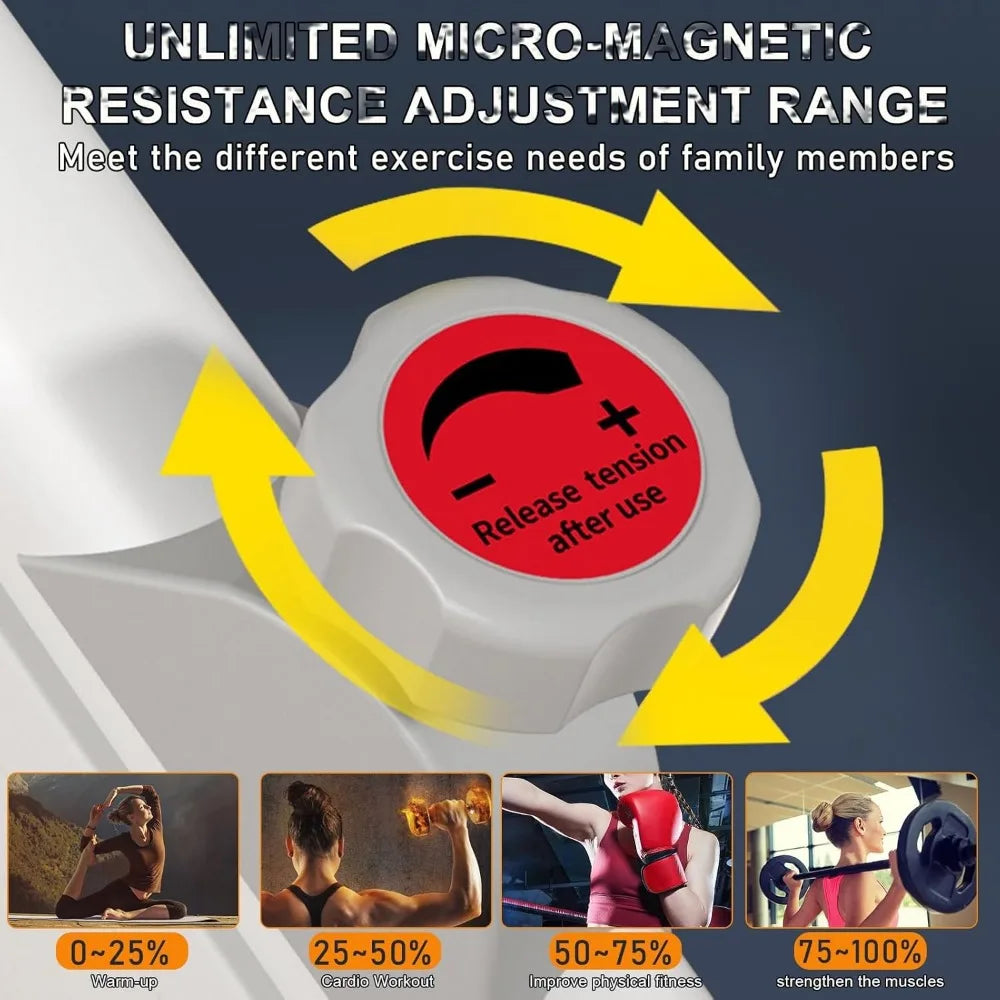 Exercise Bike, Stationary Exercise Bikes, Magnetic Resistance, Exercise Bike Indoor Cycling Bike, Upright Fitness Bike for Home