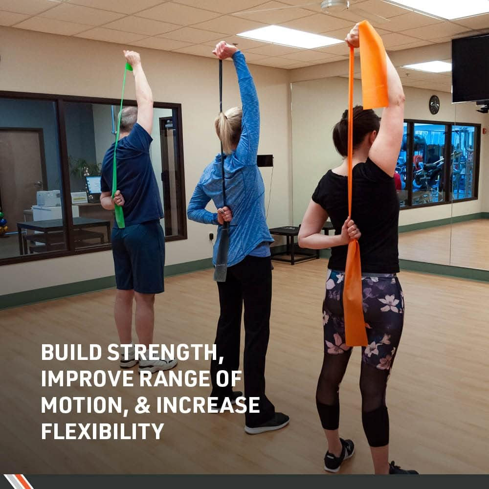 Exercise Band, 25 Yd. X 4 In. Roll - Home & Gym Fitness Equipment for Stretching, Strength Training & Physical Therapy