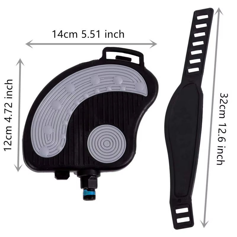 Exercise Bike Pedals Non-Slip Bike Pedals for Exercise Exercise Bike Pedals with Straps 1/2 for Spin Cycling Bike Indoor