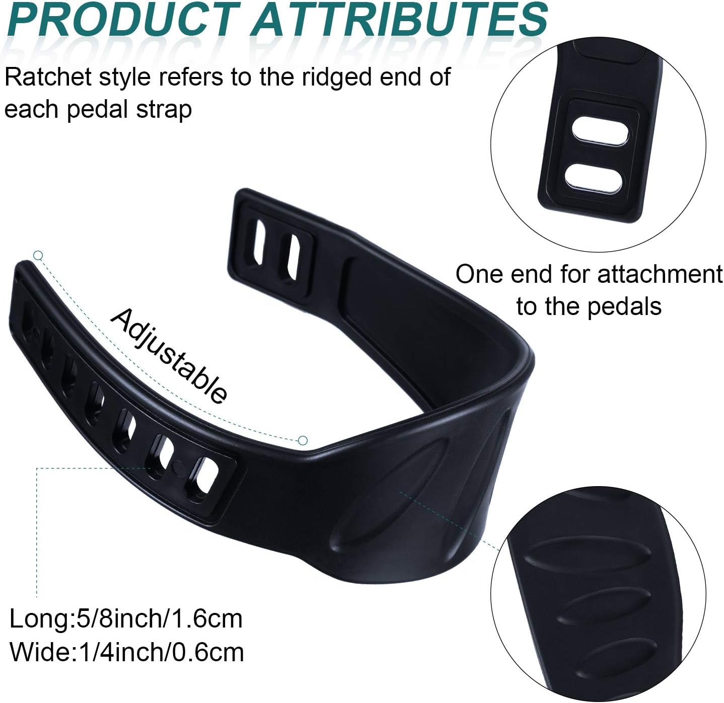 2 Pairs Exercise Bike Pedal Straps Universal Pedal Straps for Exercise Cycle Hom