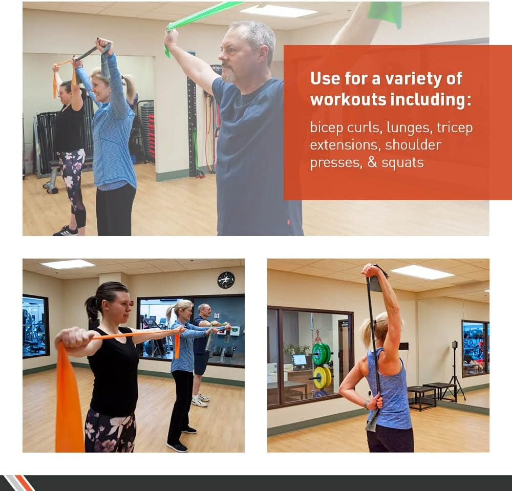 Exercise Band, 25 Yd. X 4 In. Roll - Home & Gym Fitness Equipment for Stretching, Strength Training & Physical Therapy