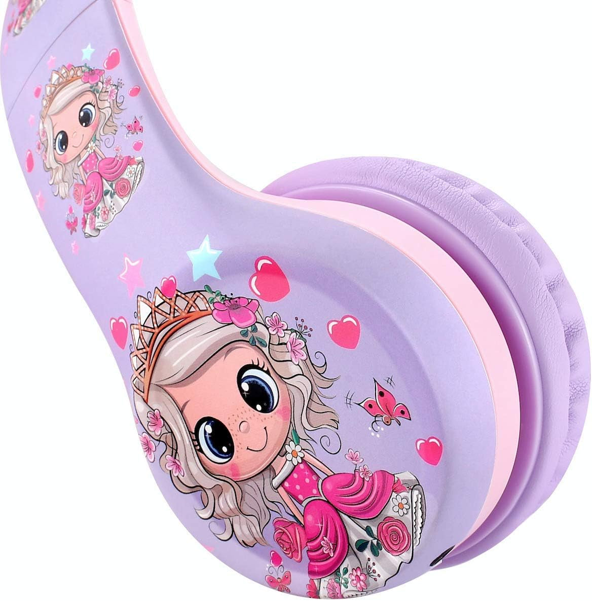 Kids Headphones Limited Volume Headphones for Kids Girls Children School Headphones Toddler Classroom over Head (Princess Girl)