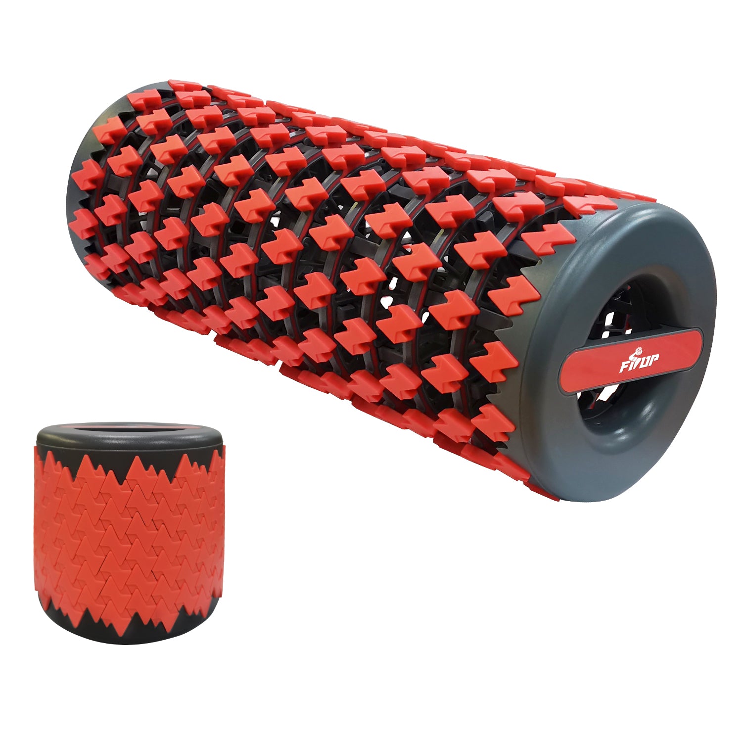 Retractable Exercise Foam Roller Muscle Therapy Massager Roller Exercise Equipment, Red