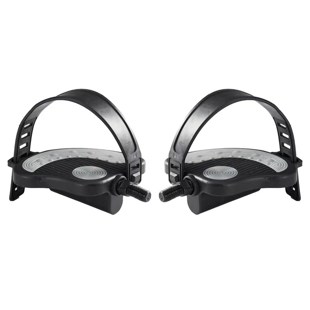 Exercise Bike Pedals Non-Slip Bike Pedals for Exercise Exercise Bike Pedals with Straps 1/2 for Spin Cycling Bike Indoor