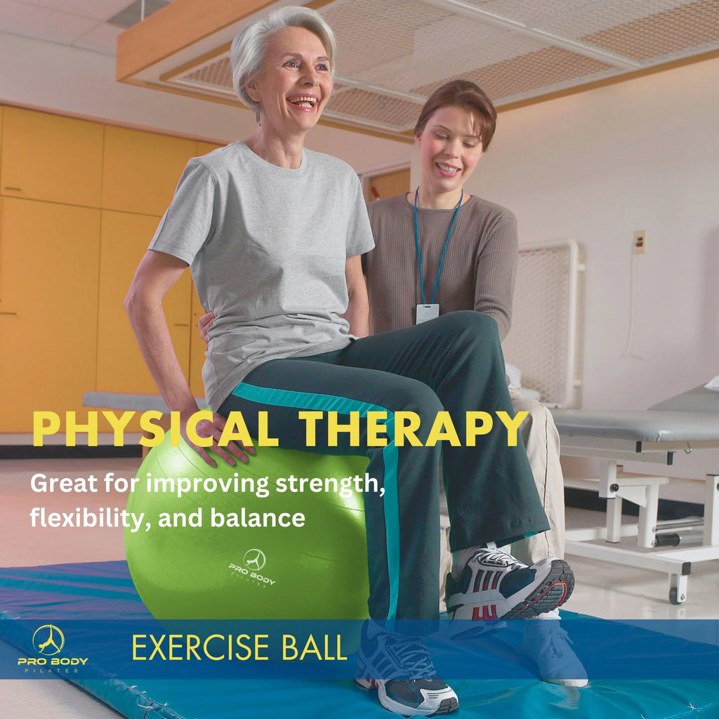 Ball Exercise Ball for Stability, Therapy Ball Workout Ball or Birthing Ball for Pregnancy (Lime, 65 Cm)