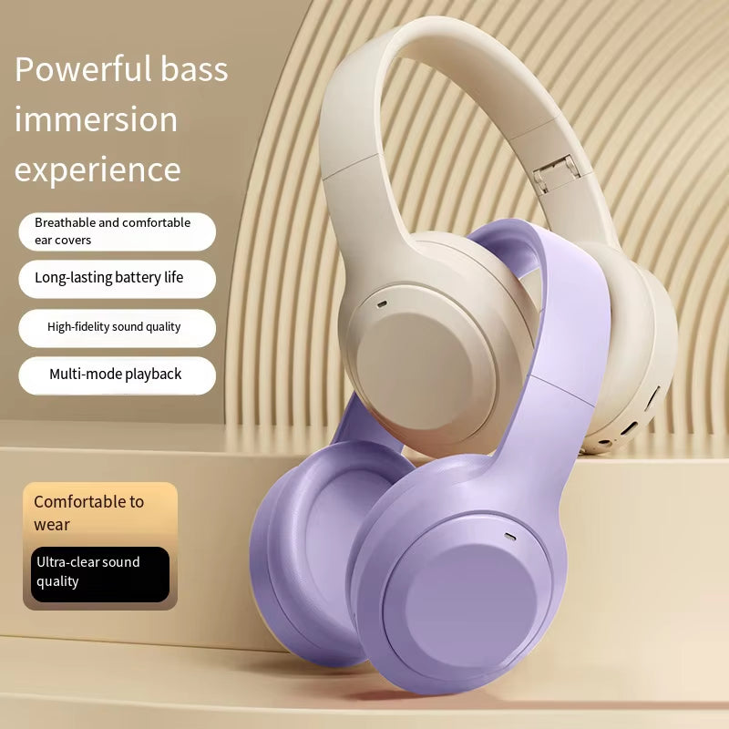 M5 Wireless Headphones, Bluetooth 5.3 Hifi Stereo Headphones, Noise-Cancelling Gaming Headphones, Foldable Headphones with Micro